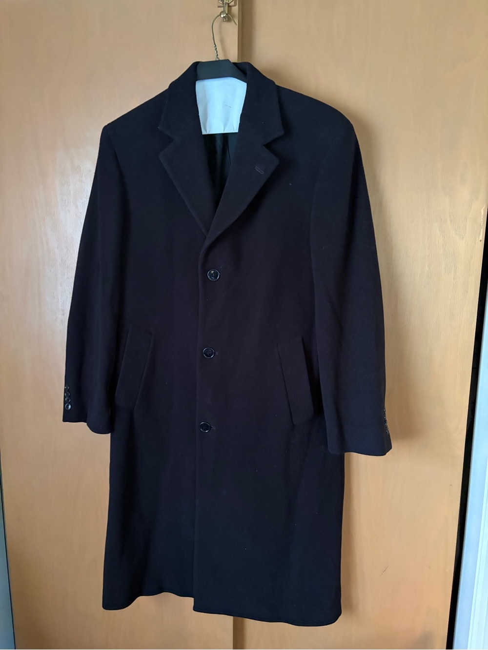 Ralph Lauren Cashmere Coat Size S-36 Men's Black